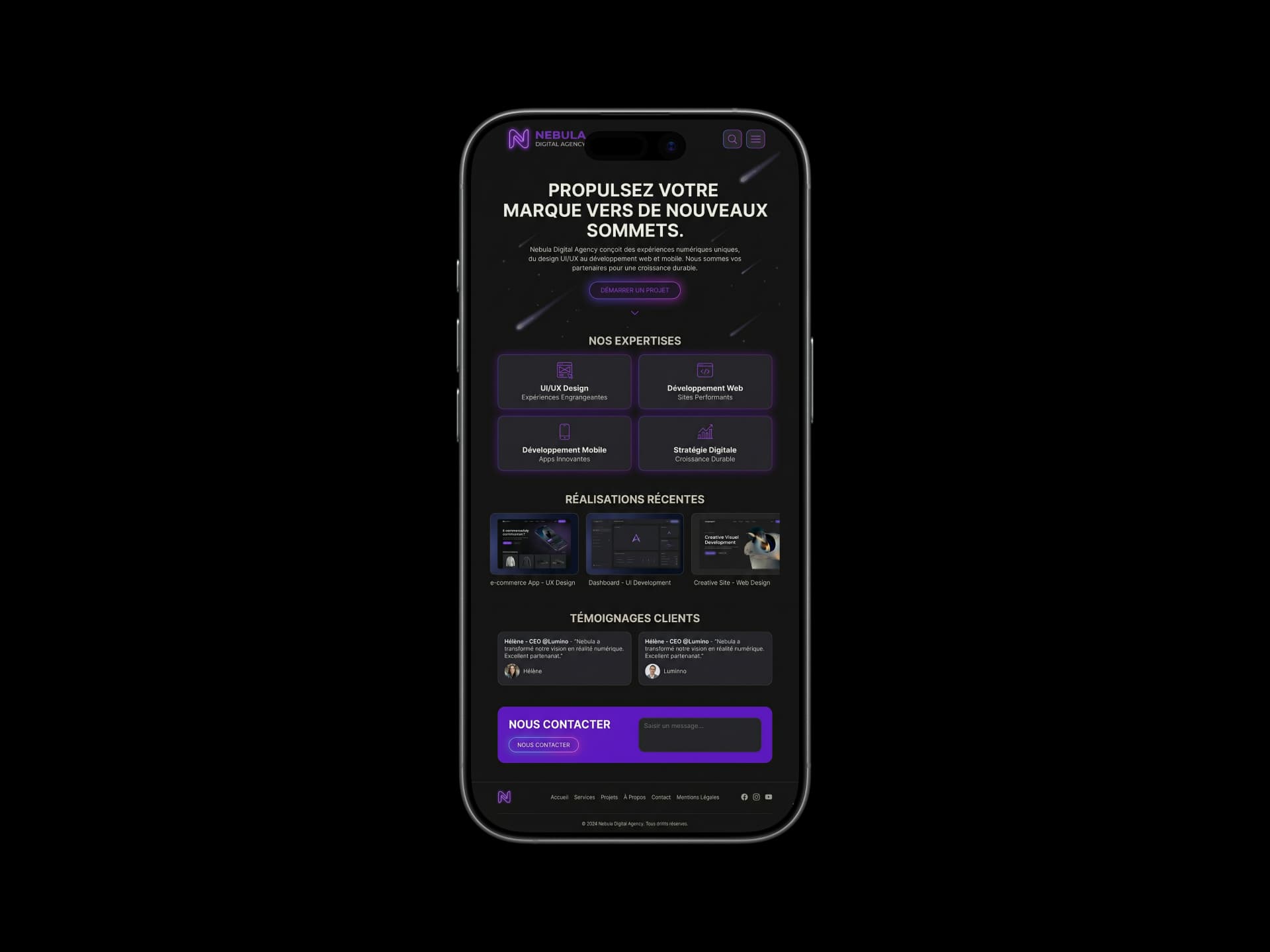 Interface mobile fluide et pensée pour le pouce